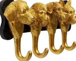 KARE Wandgarderobe Dog Family Gold 31cm
