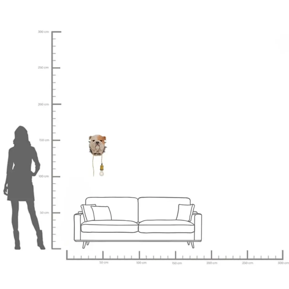 KARE Wandleuchte Animal Dog Head 25cm