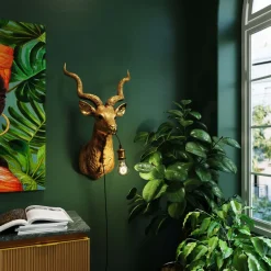 KARE Wandleuchte Animal Goat Gold 45x74cm