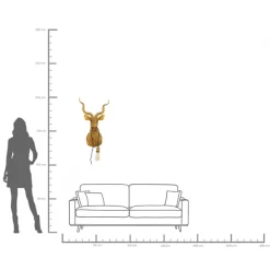KARE Wandleuchte Animal Goat Gold 45x74cm