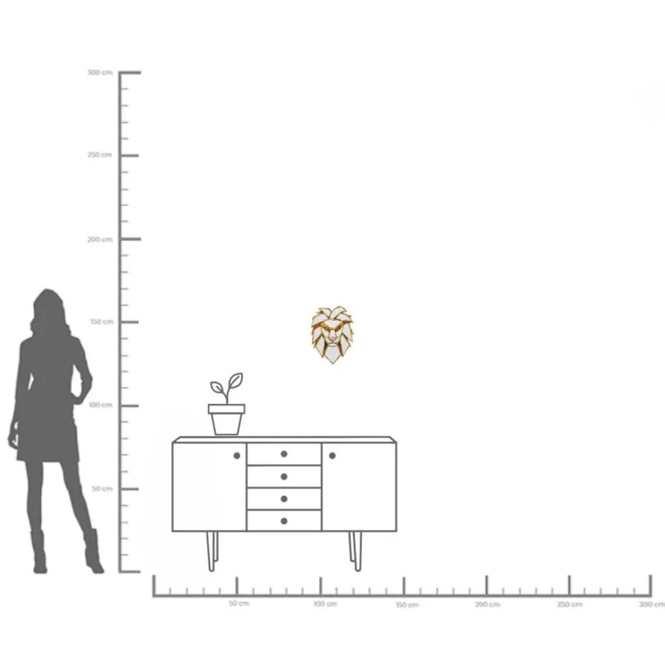 KARE Wandobjekt Lion Mirror 35cm