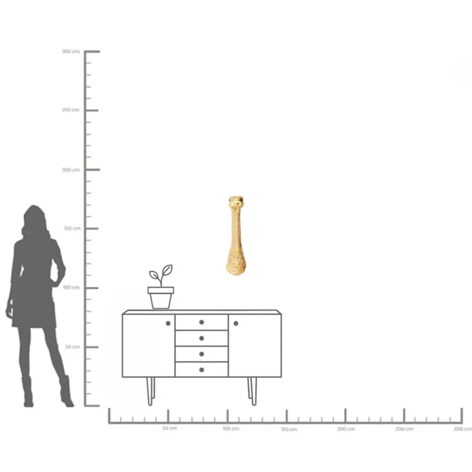 KARE Wandschmuck Ostrich Gold 19x72cm