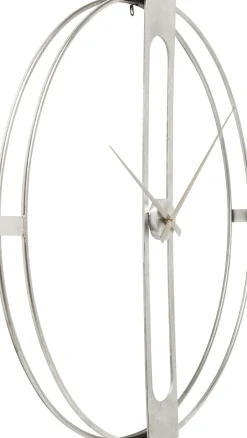 KARE Wanduhr Clip Silber Ø60cm