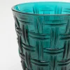 KARE Wasserglas Tissue Petrol 10cm