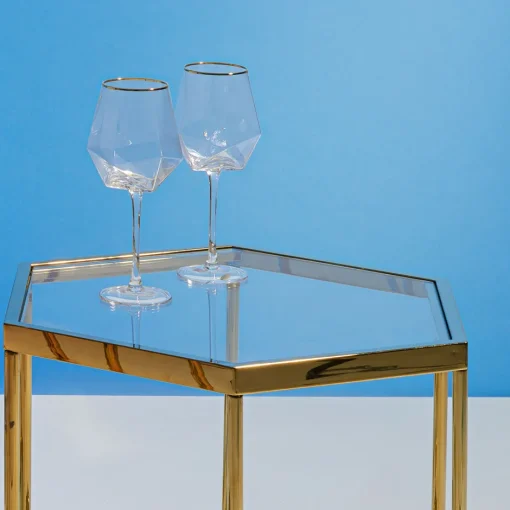 KARE Weinglas Diamond Gold Rim