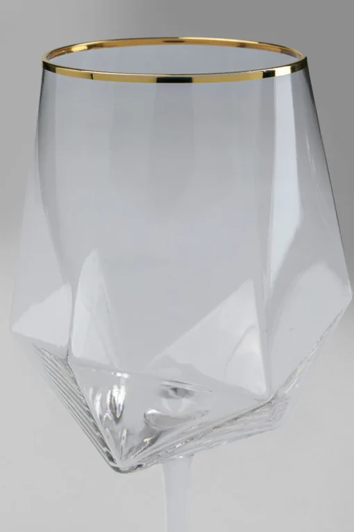 KARE Weinglas Diamond Gold Rim