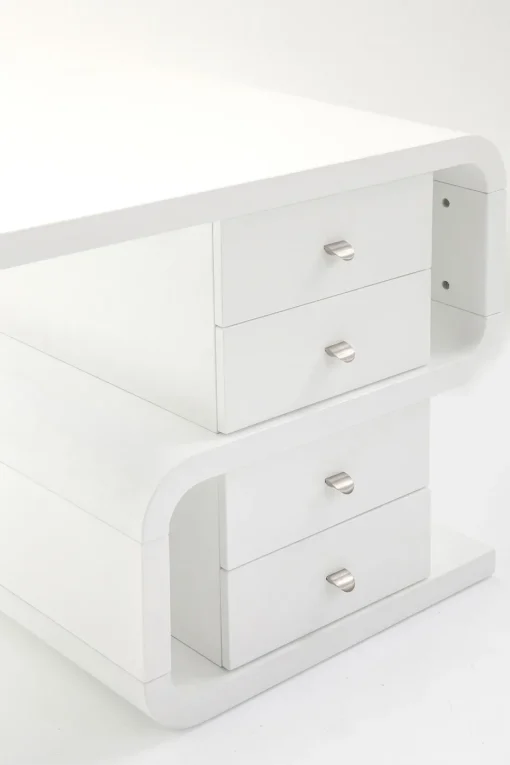 KARE White Club Schreibtisch Snake 150x70cm